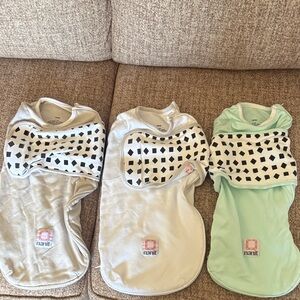 Nanit Breathing Wear Swaddle Trio - Gray, White, Mint